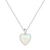KristLand Moonlight Women's Created White Opal Pendant Made of Sterling