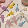 non-brand snap clip flower hair clip floral pattern accessory / 똑딱이핀 플라워 헤어 머리삔 꽃무늬 악세사리