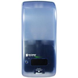 San Jamar Classic Rely Plastic Hybrid Electronic Soap Dispenser, Hand Sanitizer Dispenser with Universal Compatibility for Home, Bathroom, Kitchen, Restooms, Restaurants, 900 Ml, Arctic Blue