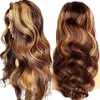 AiPliantfis Body Wave Human Hair Wig Blonde Echthaar Perücke Damen