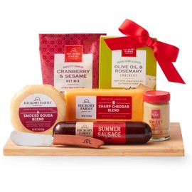 Hickory Farms Gourmet Farmhouse Meat and Cheese Board Gift Basket | Charcuterie Food | Summer Sausage | Father's Day | Mother's Day | Easter | Christmas | Holiday | Housewarming | Gourmet | Sympathy | Care Package​