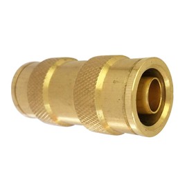 DOT Brass Push in Fitting, Air Brake Union, 3/8" Tube OD 5pcs