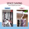 YAFIYGI Circular Tie Hanger Updated Twirl Tie Rack Adjustable Twirl