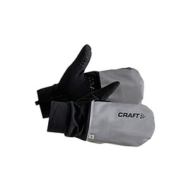 Craft Hybrid Weather Laufhandschuhe, warm, Unisex, Erwachsene, Silber/Schwarz, FR: M (Größe Hersteller: 09 M)