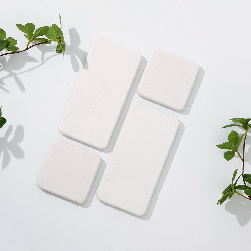 Plentio Plentio 4PCS Quick-Drying Stone Soap Tray for Bathroom Counter,