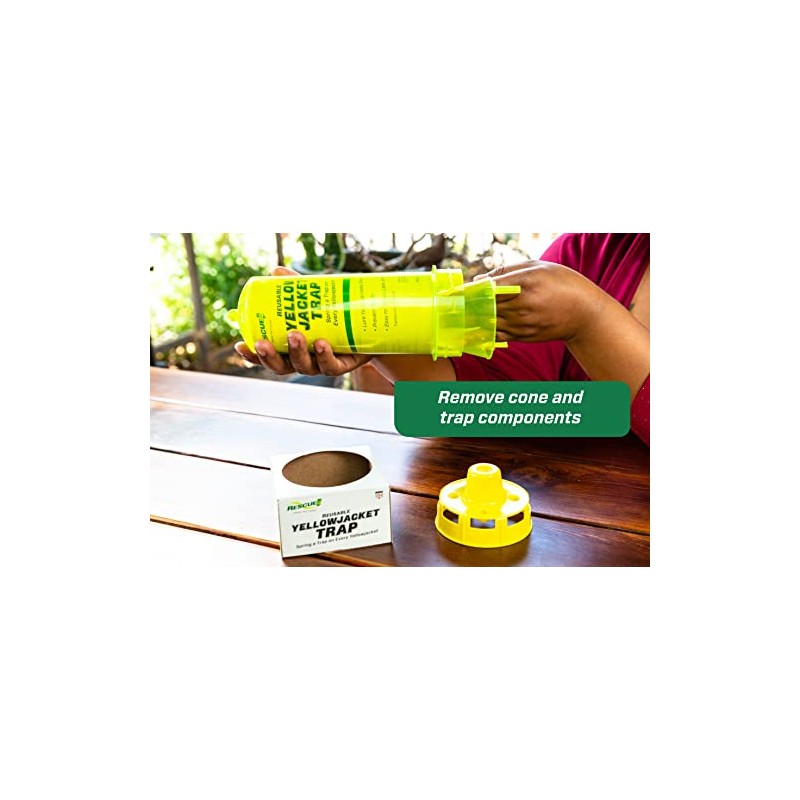 RESCUE! Reusable Yellowjacket Trap with Attractant - 2 Pack