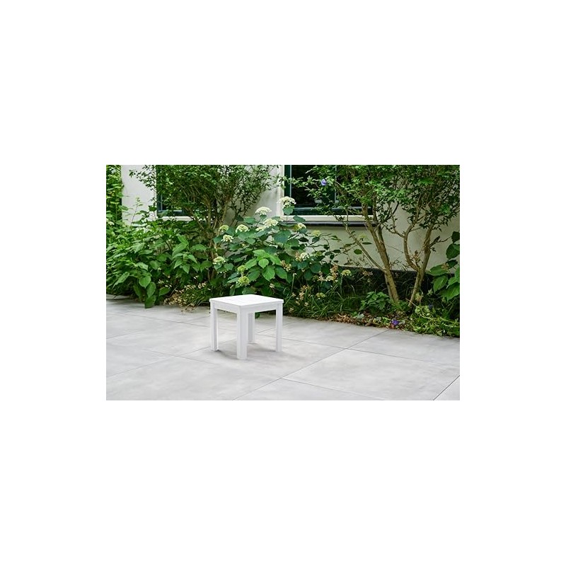 Keter Outdoor Chaise Side Table - White