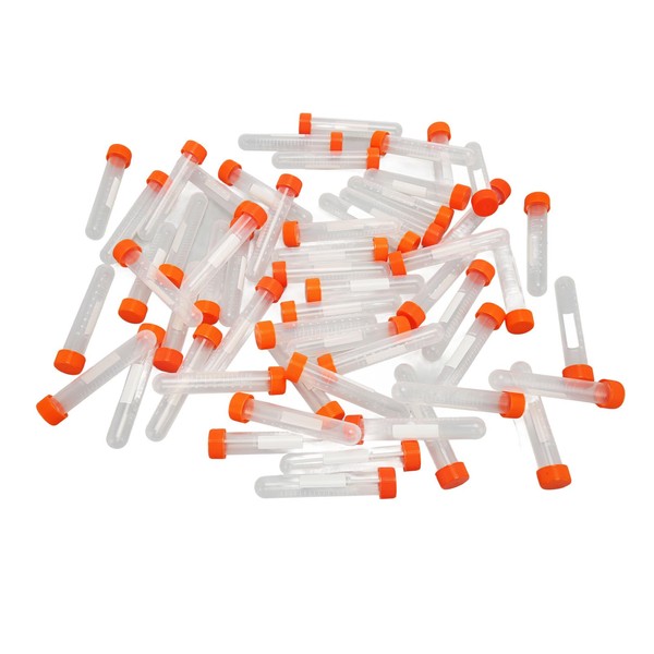 100pcs 10ml Standard Lab Conical Centrifuge Tubes, Plastic Centrifuge Tubes,