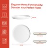 Sweese Porcelain Flat Dinner Plates Set of 6, 10.5 Inch