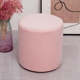 Ottoman Slipcovers Round Small/Medium/XX-Large/Large, Stretch Velvet Ottoman Cover 40/30/36/25/18/42/20, Storage Footstool Cover Slipcovers, Stool Pouf Furniture Protector Slipcover(#10,W21 xH21)