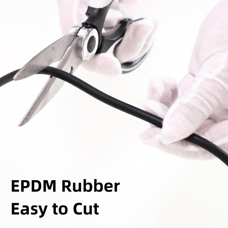Trimold Backer Rod for Gaps and Joints, Black Rubber Caulk