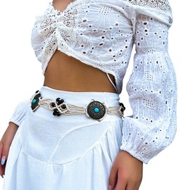 Summer Butterfly Waist Chain Belt Vintage Beads Rope Body Belly Chain Jewelry Multi-layer Tassel Belly Jewelry for Women