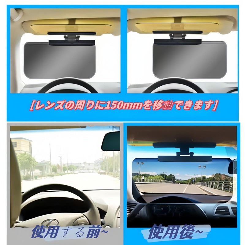 JiangMuXin Car Sun Visor, Polarizing Sun Visor, Front Sun Visor,