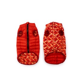 Winchester Pet Premium Reversible Dog Puffer Vest, Red, Small