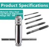 Aracombie 1pcs Adjustable T Handle Tap Holder Wrench with 5pcs