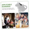 Ciieeo 2Pcs Ceramic Animal Shaped Milk Jug Cute for Sauces