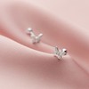 Unbranded 925 Sterling Silver Plated Lovely Tiny Butterfly Screw Back