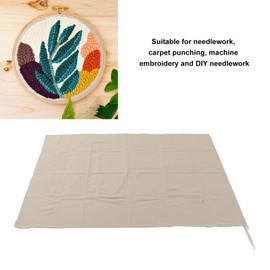 Hztyyier Large Overlock Tufting Cloth Cotton Punch Needle Fabric White Plain 133x95cm