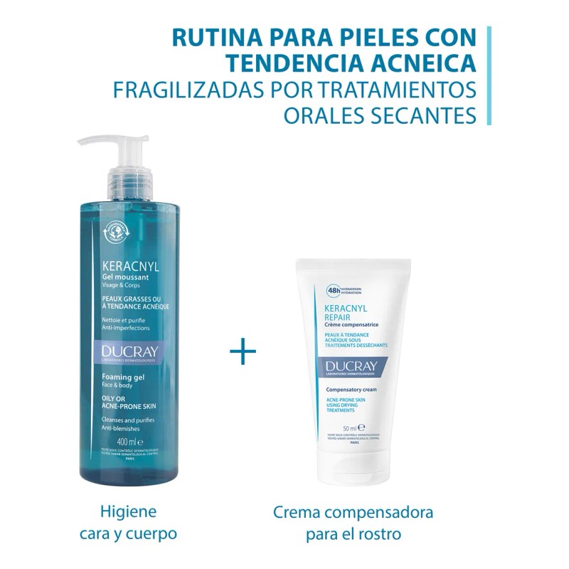 Crema Hidratante Compensadora Ducray Keracnyl Repair Piel Muy Seca