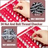 34 Nut and Bolt Thread Checker, Bolt and Nut Identifier