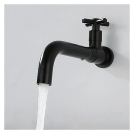 Wall Mount Basin Faucet Outdoor Garden Spout Mop Pool Tap Wash Faucet Single Cold Water Bathroom Kitchen Sink Faucets (Color : 1)