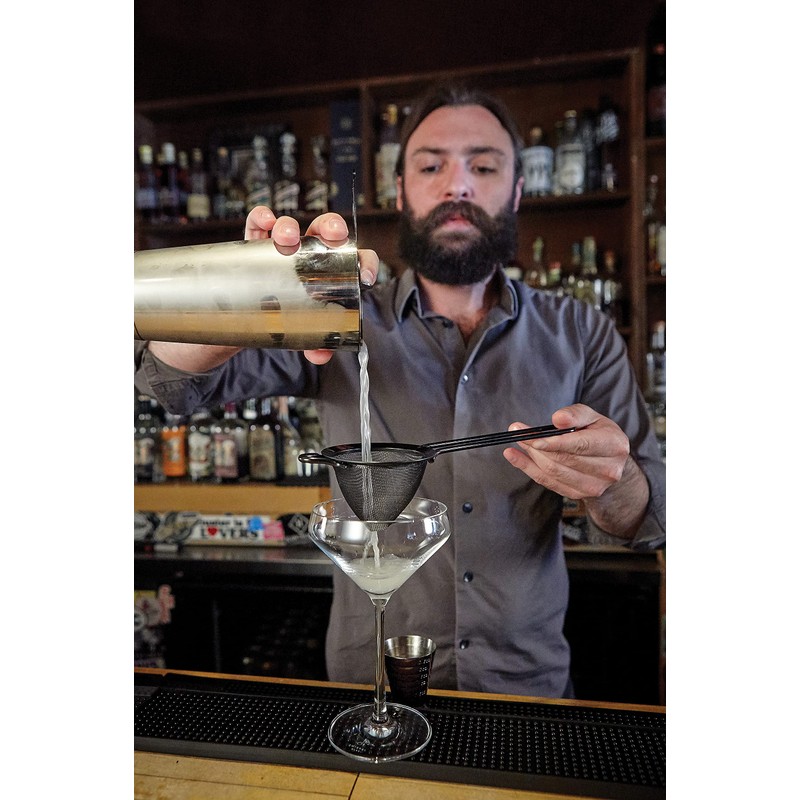 Barfly Fine Mesh Strainer, 3 1/2" Diam. Bowl, Gun Metal