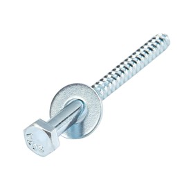 HROMIGRY 1/4" x 5" Lag Bolts (50 Pcs) 1/4 inch Lag Screws for Wood, Heavy Duty Hex Head with Washers, Zinc Plated