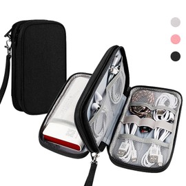 Mocamoro Gadget Pouch, Large Capacity, 3 Layers, Charger and Cable Case, PC Peripheral Accessories, Storage Bag for Hard Drives and Mobile Accessories, Portable