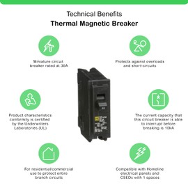 Square D - HOM130CP Homeline 30 Amp Single-Pole Circuit Breaker