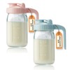 2 Pack 32oz Glass Pitcher with Lid & V-shaped Pour