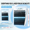 GEMERRY Eyelash Extension Kit 60D80D D Curl 8-16 Mixed Tray