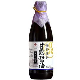 YAMASAN KYOTO UJI Soy Sauce Double Brewed Vintage 1000 Days Aged, Japanese Artisanal Handmade, Naturally Brewed, No Additives, Non-GMO, Made in Japan, 360ml (12.2 Fl Oz)