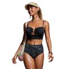 CRZ YOGA Womens High Waisted Bikini Bottom Tummy Control Bathing