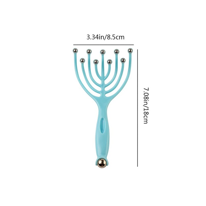 Nine Claw Head Massager Handheld Head Scalp Massager with 10