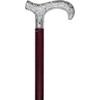 Royal RC Canes Super Strong Silver Scrollwork Derby Walking Cane