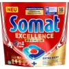Somat Excellence Premium 5-in-1 Caps (16 Caps), Quick-Dissolving Dishwasher Tablets