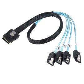 Bolwins H72S Mini SAS SFF 8087 36P to 4x SATA 7pin Adapter Cable - 1m Hard Drive Splitter Cable for Data Transfer High Speed Data Cable for Hard Drive