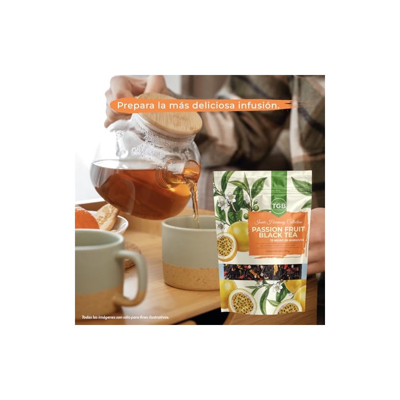 Tgb Passion Fruir Black Tea 250g Negro Maracuyá Infusión Tropical