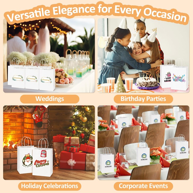 BagDream BagDream Kraft Gift Paper Bags 25Pcs 5.25x3x8 Inches Small