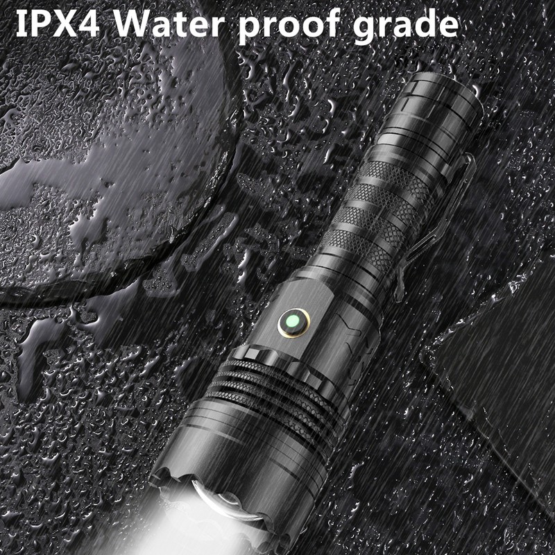 5800LM LED Waterproof Flashlight USB Rechargeable Outdoor Emergency Flashlight 5