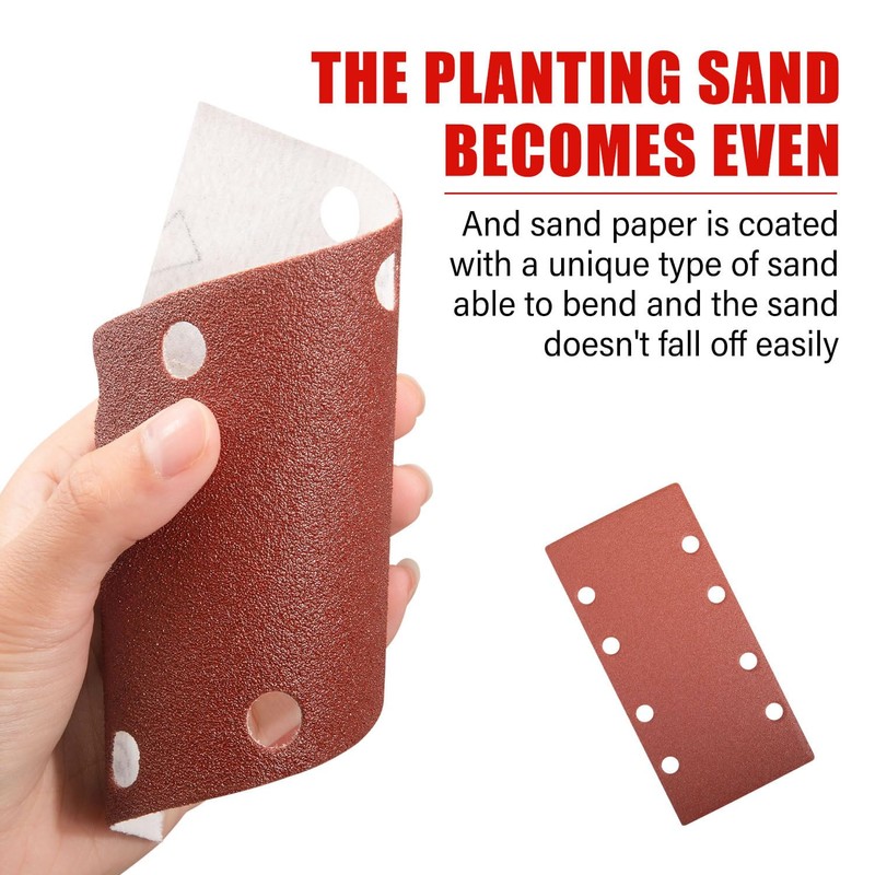 TOPEX Rectangular Detail Sander Pads 93 * 187mm Sanding Sheets