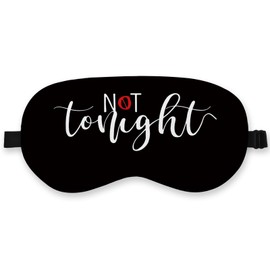 QLMX Not Tonight Couple Silk Eye Mask for Sleeping, Bride Eye Mask, Funny Valentine's Day Blindfold Adjustable Strap Night Sleep Mask for Bride, Bridal Shower Gifts Wedding Sleeping Mask Eye Cover