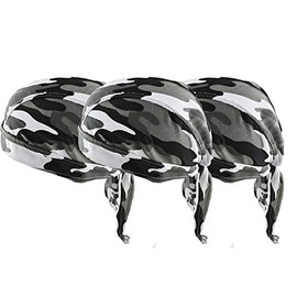 Vertvie 3 Piece Headscarf Breathable Sports Bandana Cap Biker Towel Bandana Hat Cycling Hat Men Women - - One Size