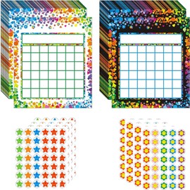 50 Pack Incentive Reward Chart for Classroom Home Behavior for Kids Students，1750 Pieces Star Stickers