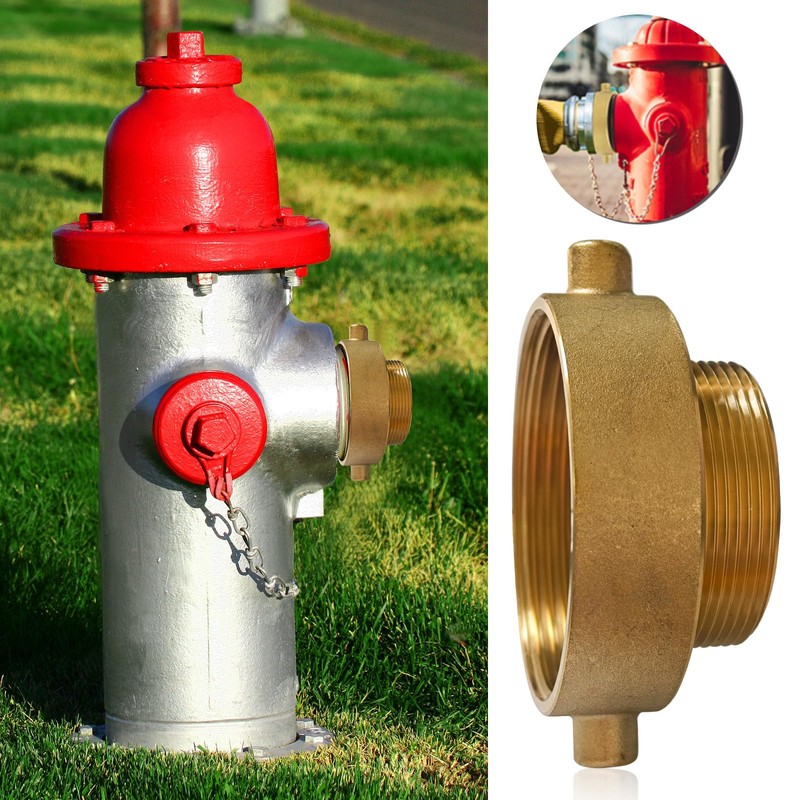 Brass Fire Hydrant Adapter 2-1/2" NST/NH Female x 2" NPT