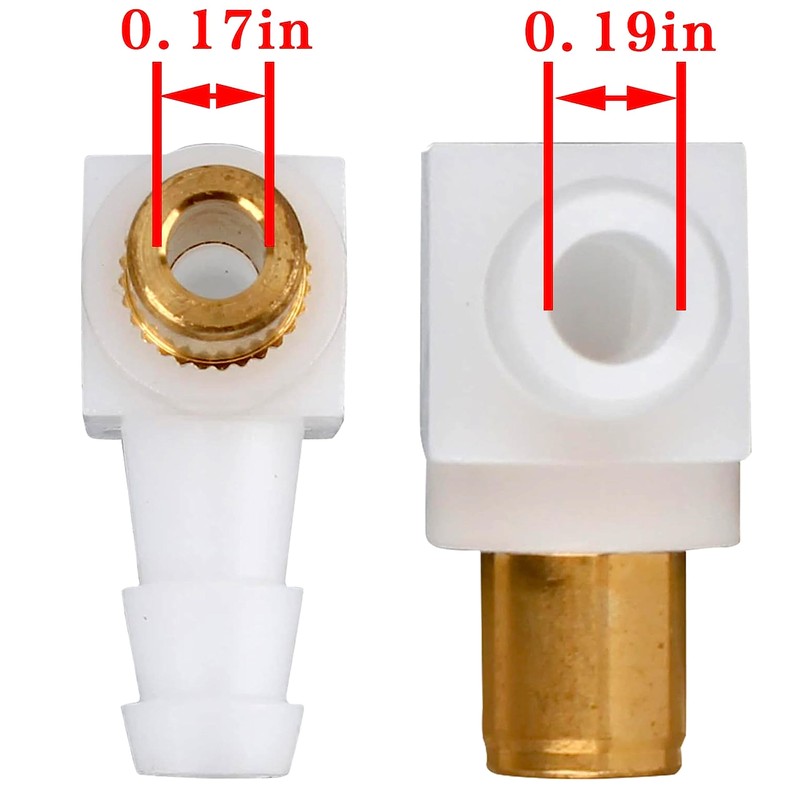(2 Pack) 692317 493496 Carb Fuel Fitting Elbow Hose Connector
