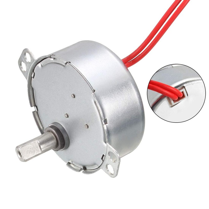 uxcell Synchronous Motor AC 12V 20-24RMP 50-60Hz 4W Double Flat