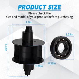 AXV602P Pool Vac Turbine Kit, Compatible with Hay Ward Navigator Aquabug Wanda The Whale Diver Dave Pro Automatic Suction In-Ground Pool Cleaners, Replaces AXV112P AXV055P (Turbine & 2 Bearings)