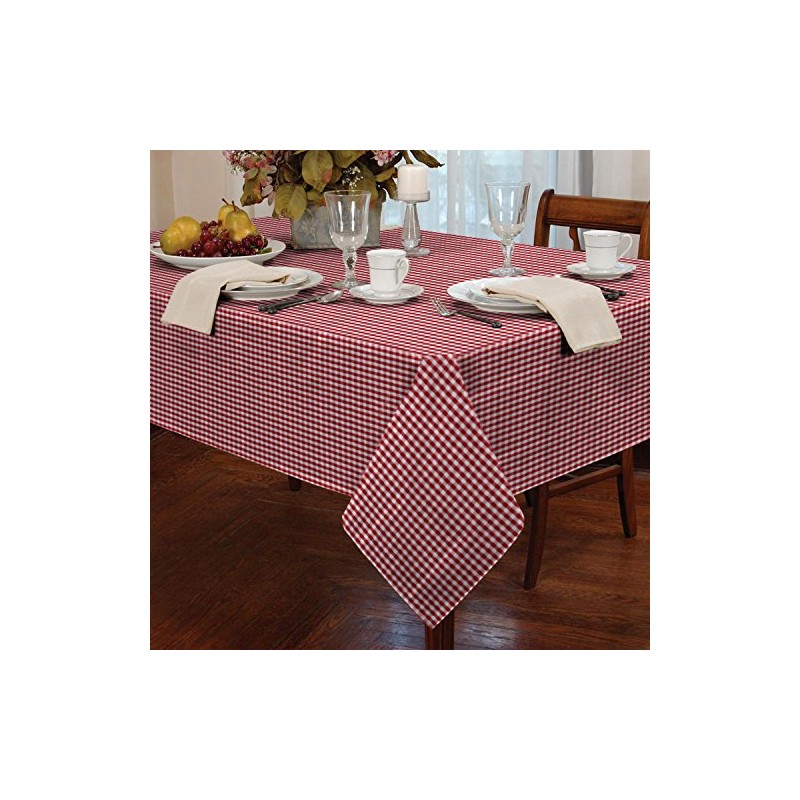 Classic Home Store Alan Symonds Tablecloths Gingham Tablecloth Red 60