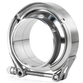 LWNWPPER 3 inch V Band Clamp, Exhaust V Band Clamp 3 inch with Male Female Flanges 304 Stainless Steel(1pcs).